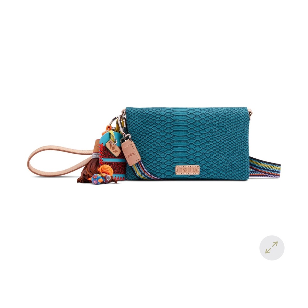Consuela Teal and Beige Wallet